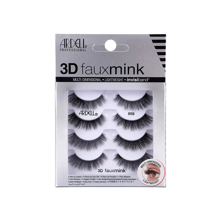 58615-Ardell 3D Fauxmink Lashes 859 4 Pack 