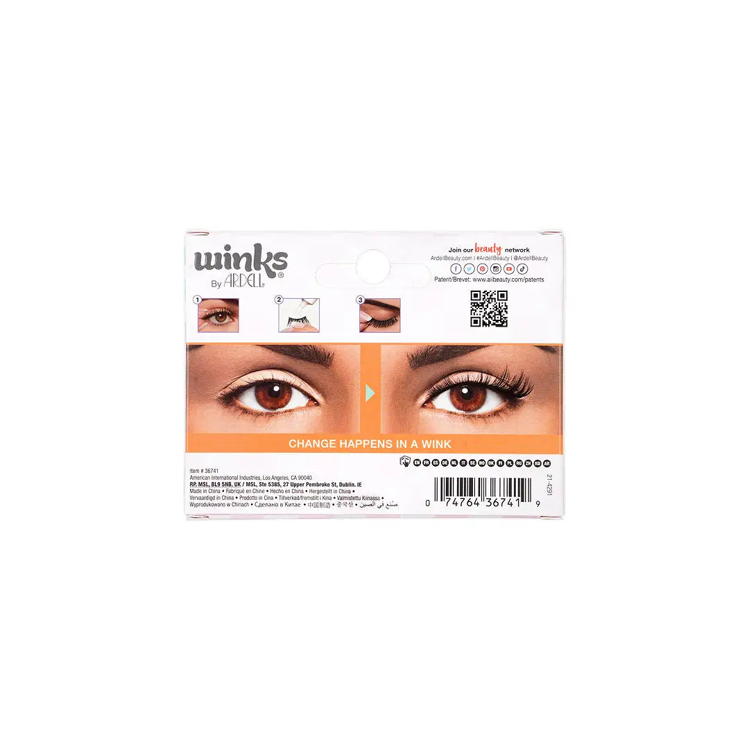 58621-Ardell Winks Half & Half Pre-Cut Lashes-Crush +2