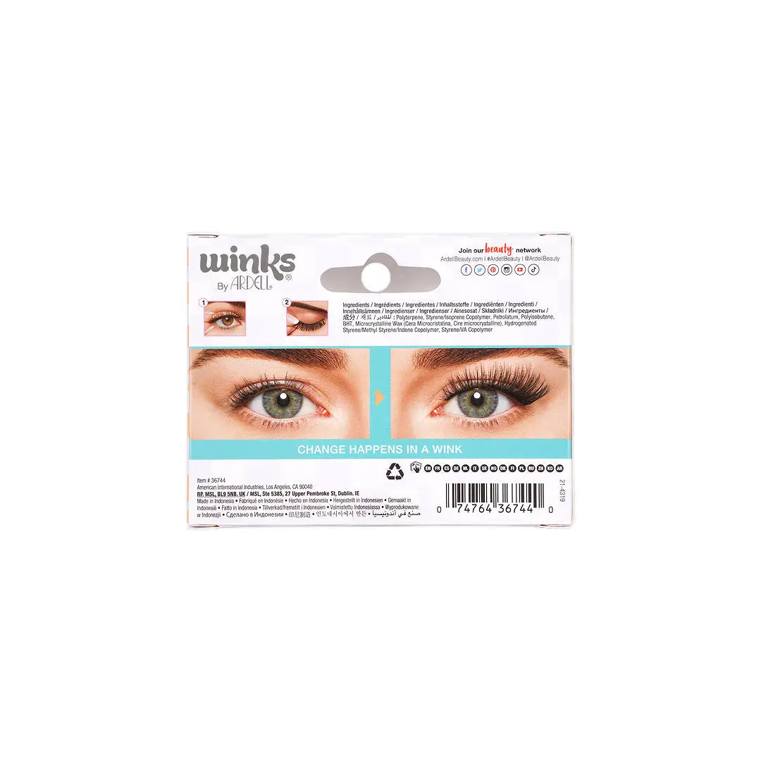 58624-Ardell Winks Self Adhesive Stick & Go Lashes-Jewel +2