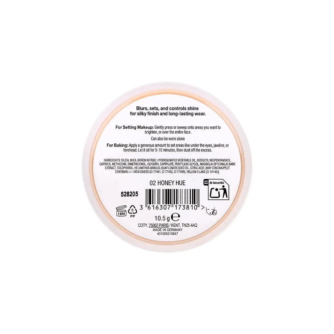 58655-Max Factor Pro Blur Long Setting  Powder - 02 Honey Hue +3