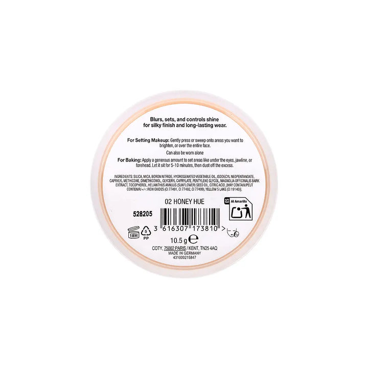 58655-Max Factor Pro Blur Long Setting  Powder - 02 Honey Hue +3