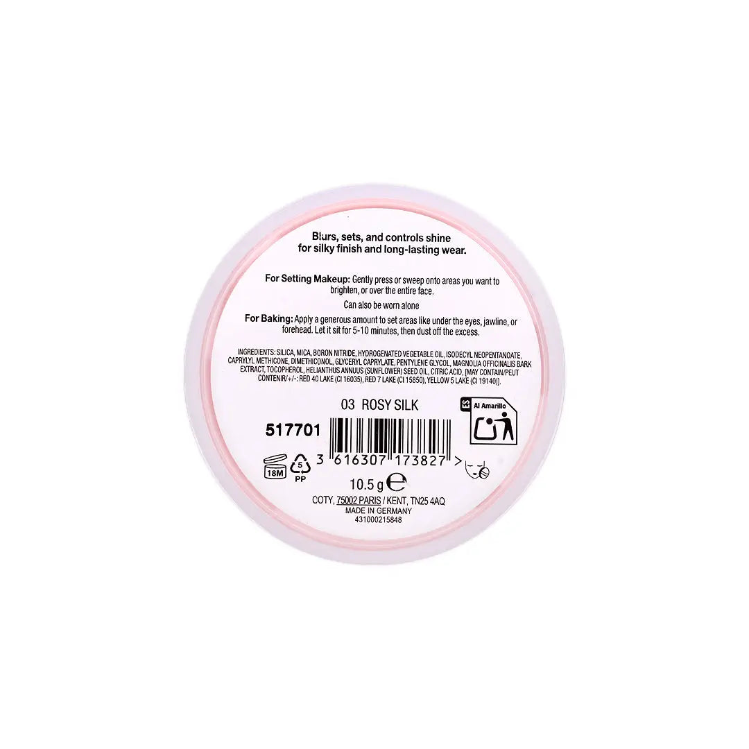 58656-Max Factor Pro Blur Long Setting Powder - 03 Rosy Silk +3