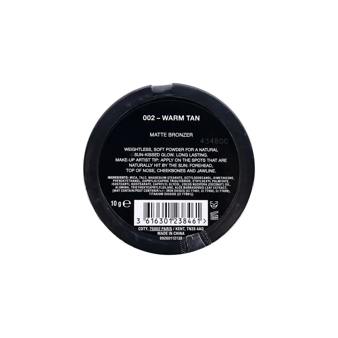 58663-Max Factor Facefinity Matte Bronzer Powder 002 - Warm Tan +1