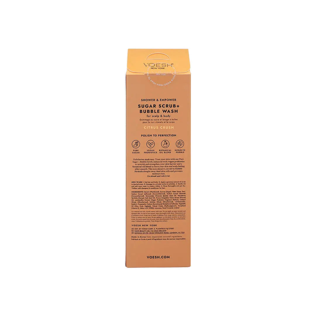 58732-Voesh Sugar Scrub + Bubble Wash 210g - Citrus Crush +6