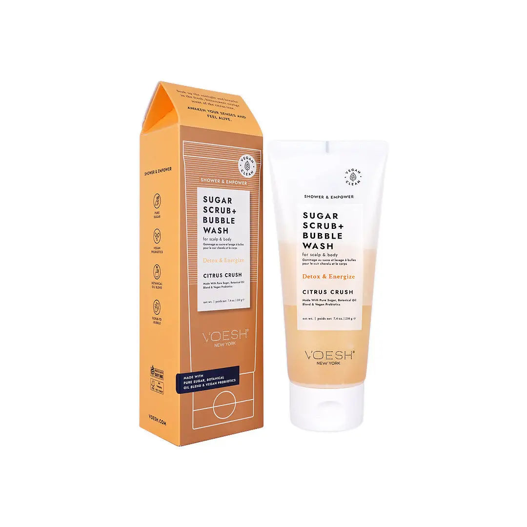 58732-Voesh Sugar Scrub + Bubble Wash 210g - Citrus Crush +1