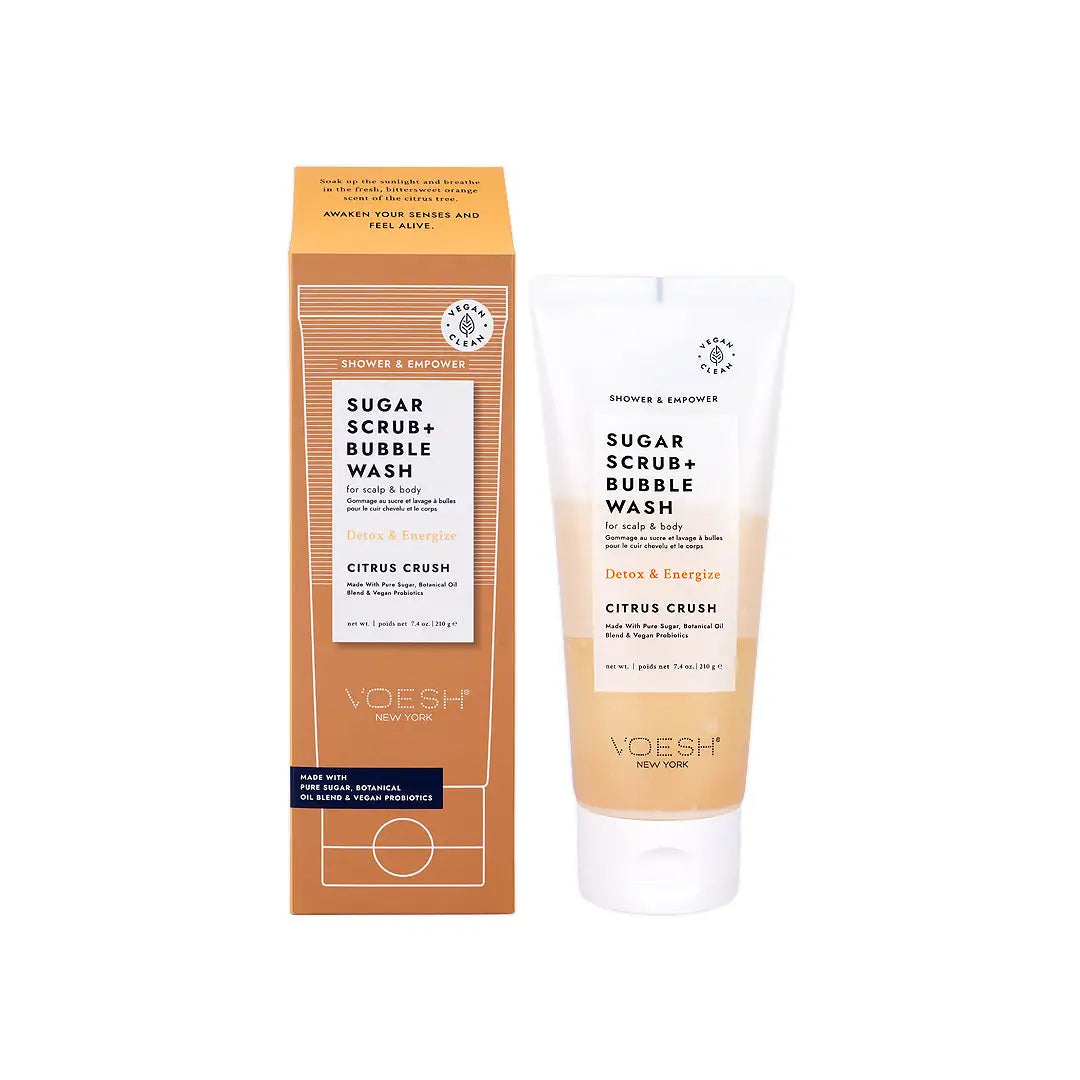 58732-Voesh Sugar Scrub + Bubble Wash 210g - Citrus Crush 