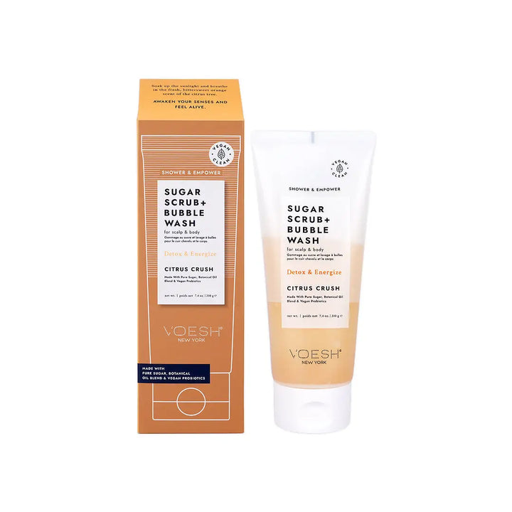 58732-Voesh Sugar Scrub + Bubble Wash 210g - Citrus Crush 