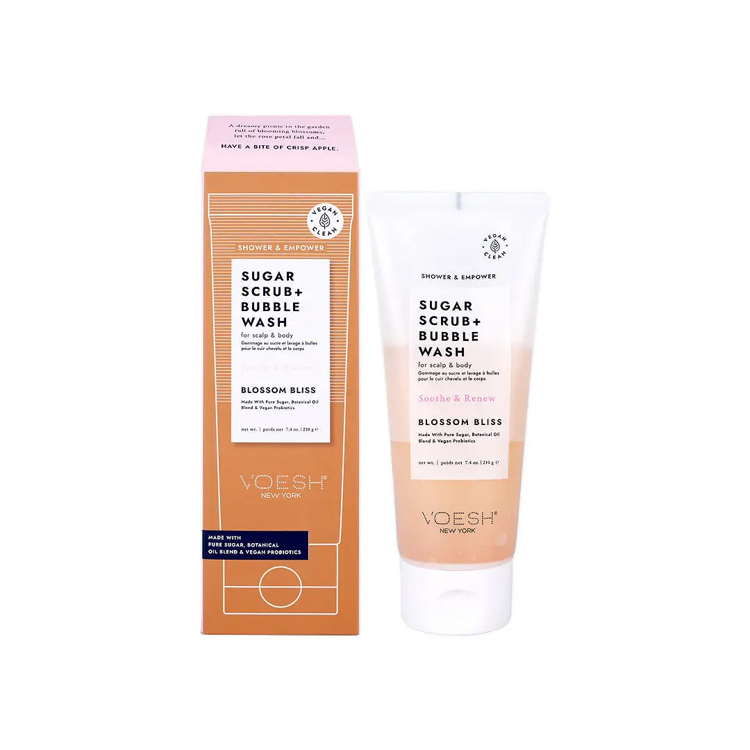 58733-Voesh Sugar Scrub + Bubble Wash 210g – Blossom Bliss 