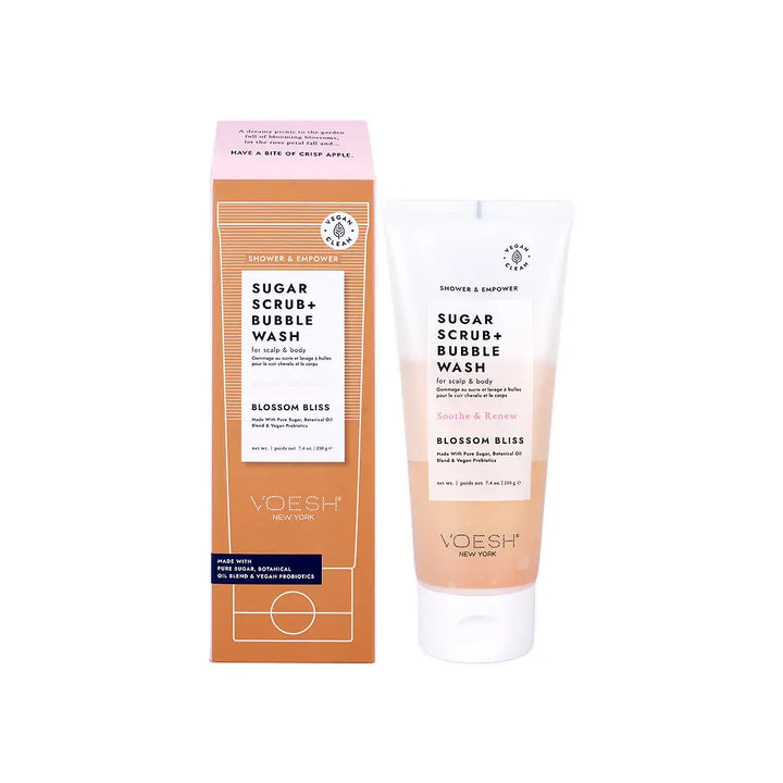 58733-Voesh Sugar Scrub + Bubble Wash 210g – Blossom Bliss 
