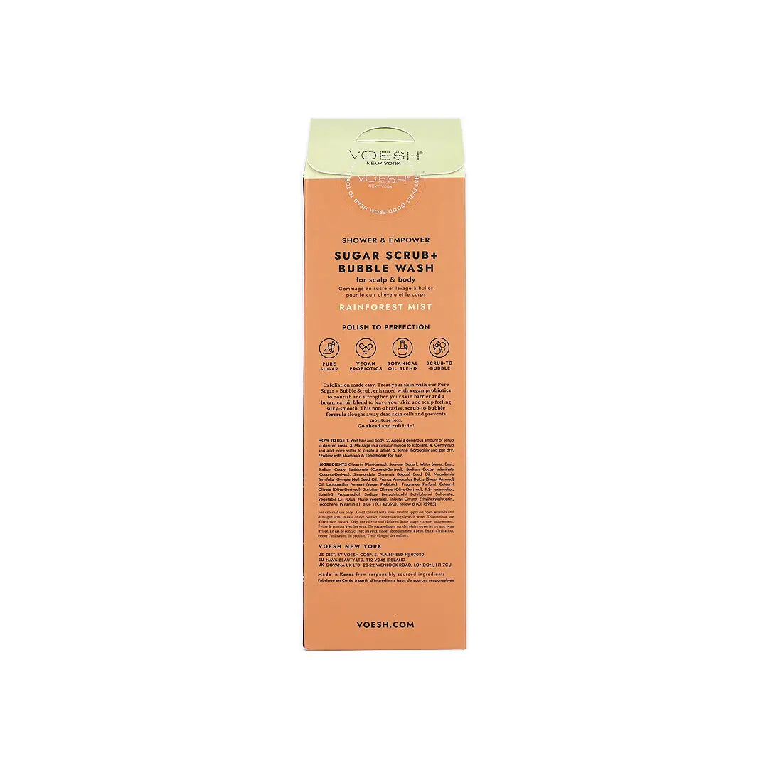 58734-Voesh Sugar Scrub + Bubble Wash 210g – Rainforest Mist +6