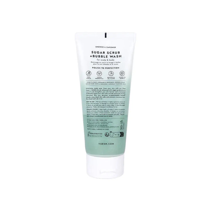 58734-Voesh Sugar Scrub + Bubble Wash 210g – Rainforest Mist +3
