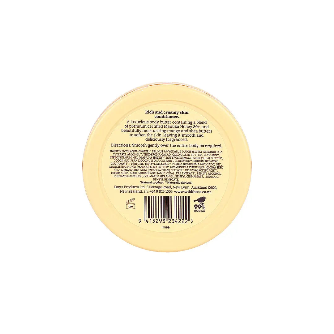 58747-Wild Ferns Manuka Honey Body Butter 175g +2