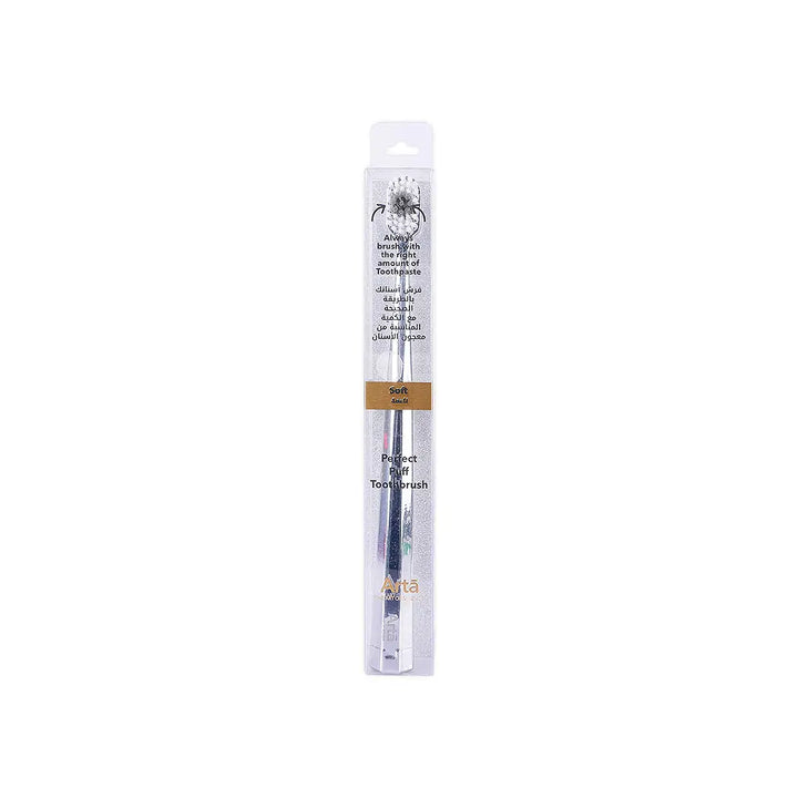 58763-Arta Puff Toothbrush Soft-Silver +2