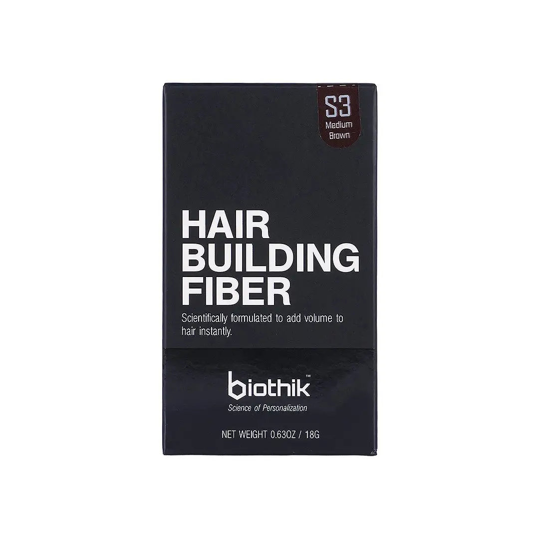 58777-Biothik Hair Building Fiber Medium Brown 18g - BTF203 +4