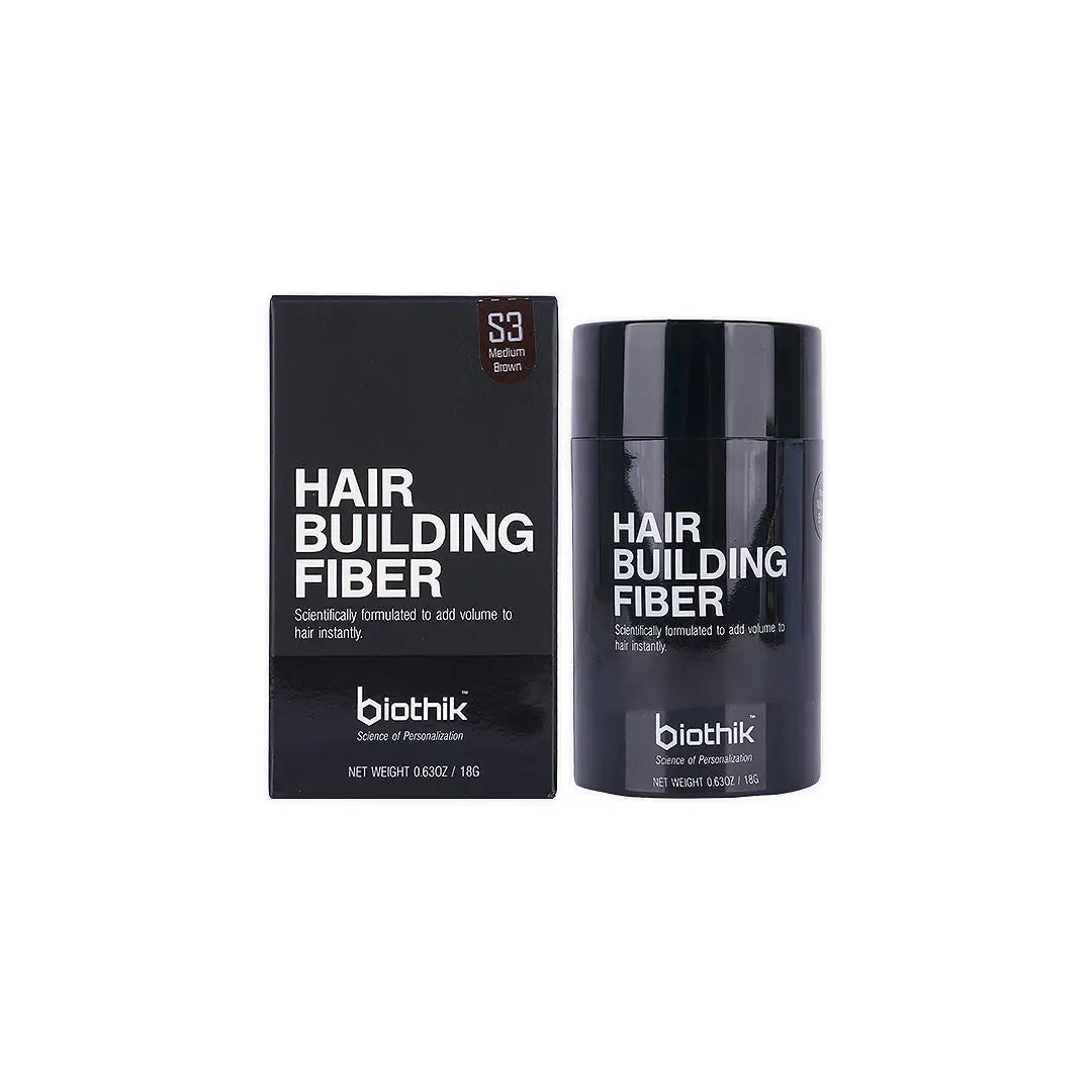 58777-Biothik Hair Building Fiber Medium Brown 18g - BTF203