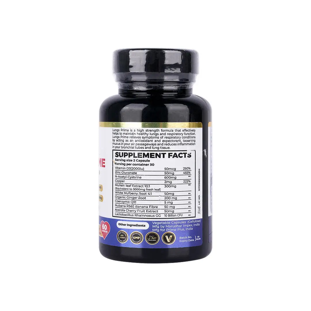 Prime Plus Lungs Prime 60 Capsules