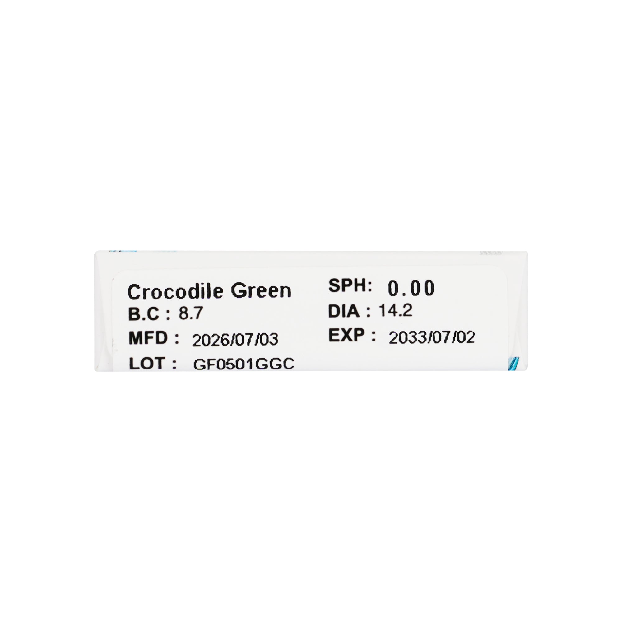 58797-Amara One Day Color 10 Contact Lenses - Crocodile Green +8