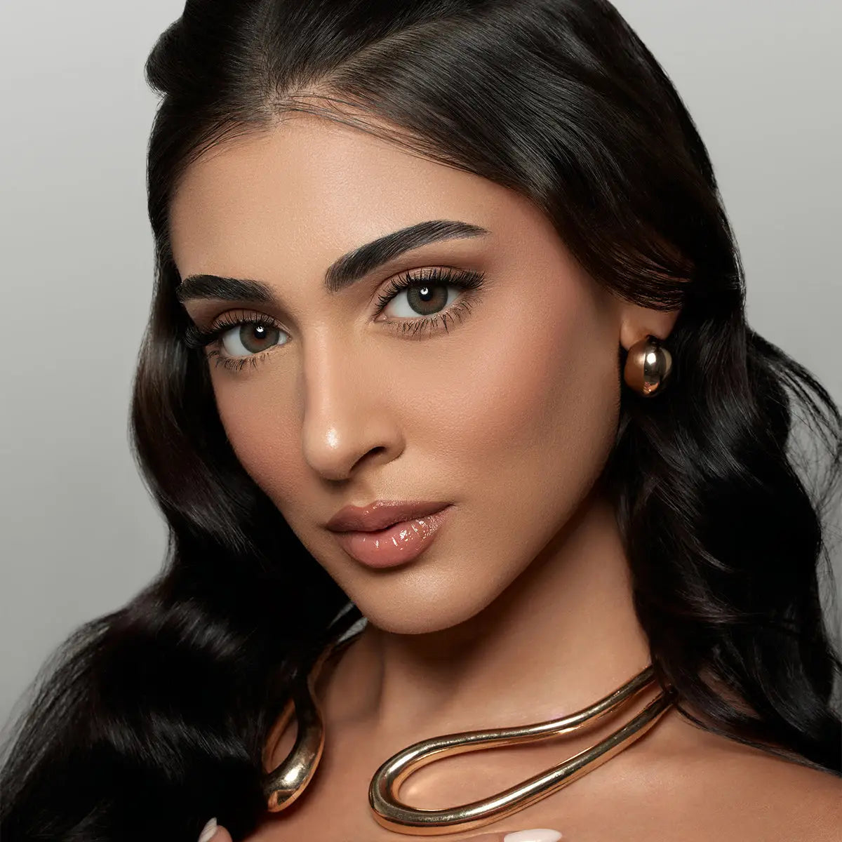 58797-Amara One Day Color 10 Contact Lenses - Crocodile Green +1