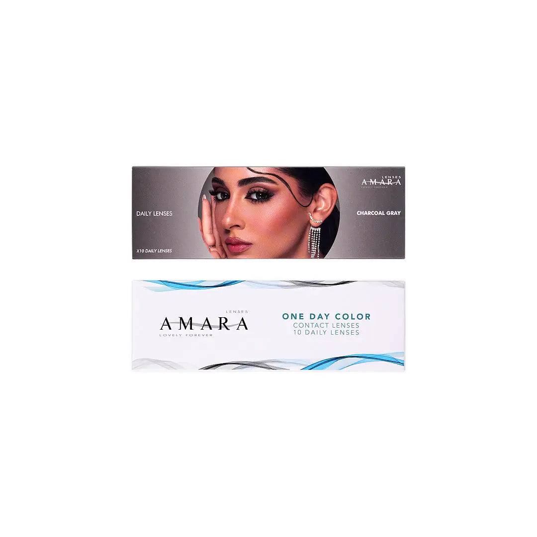 Amara One Day Color 10 Contact Lenses -Charcoal Gray