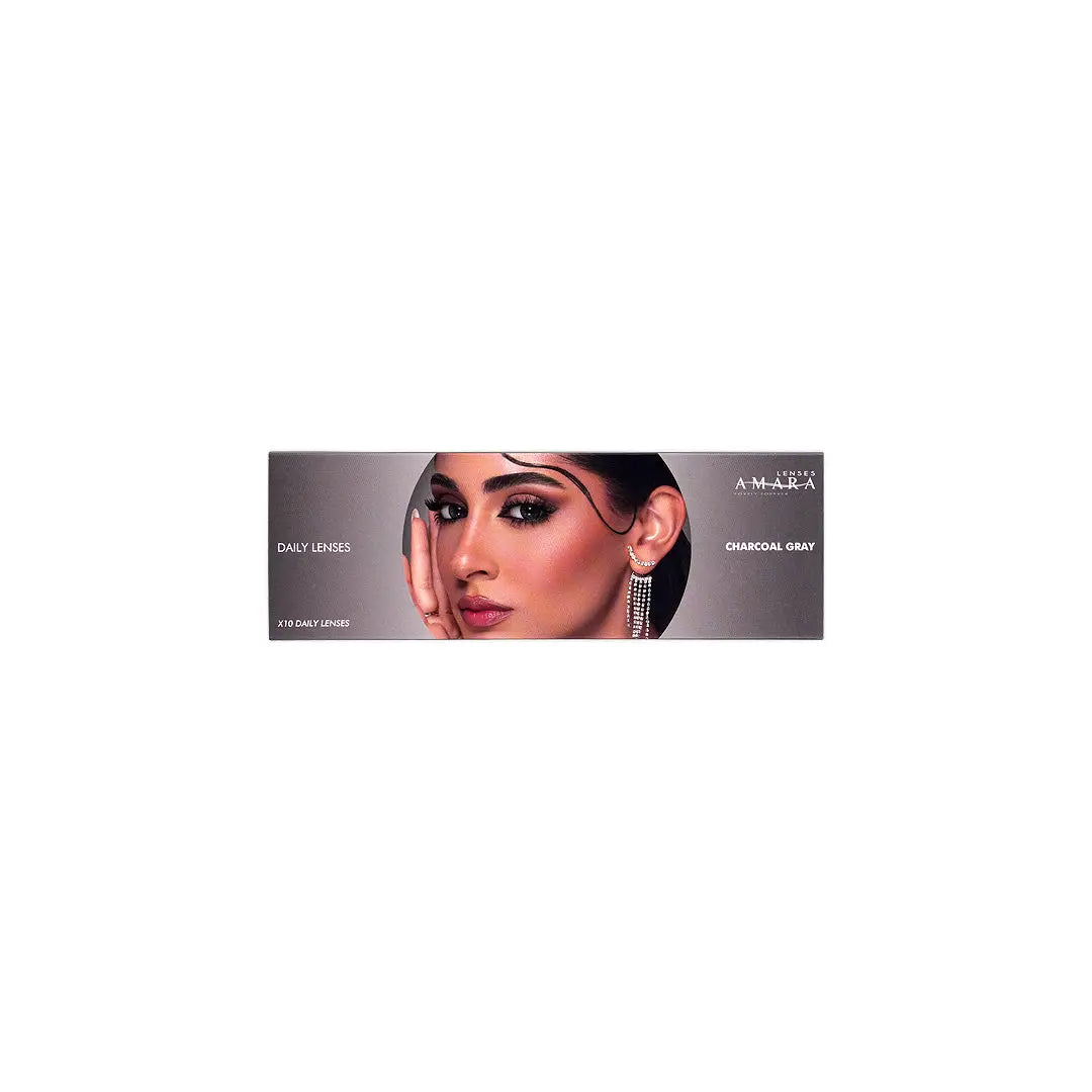 Amara One Day Color 10 Contact Lenses -Charcoal Gray