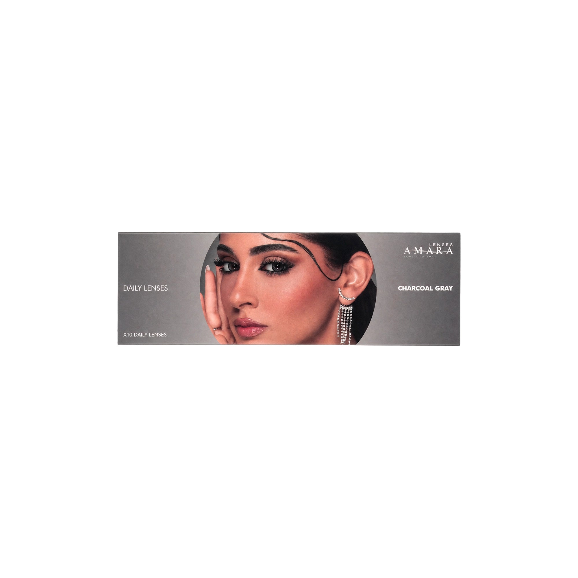 58799-Amara One Day Color 10 Contact Lenses -Charcoal Gray +2