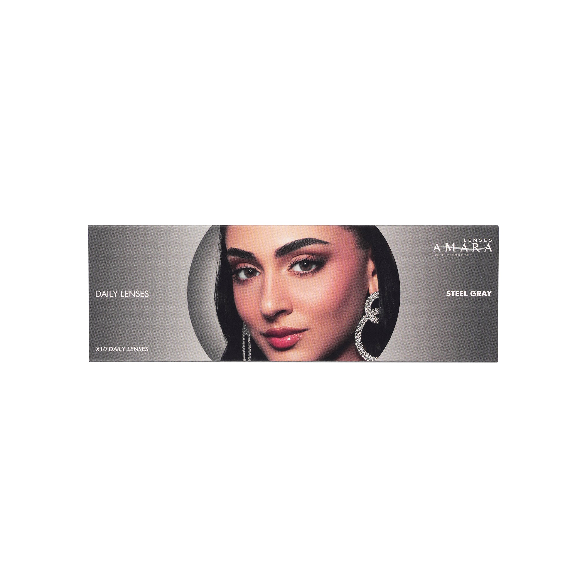 58806-Amara One Day Color 10 Contact Lenses -Steel Gray +2