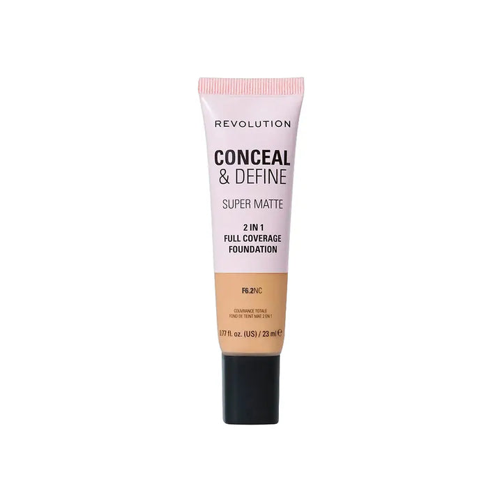 58873-Revolution Conceal &amp; Define Full Cover Tube Foundation-F6.2N