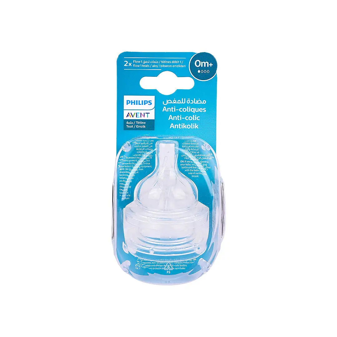 Philips Avent Anti-Colic Teat 1 Drops (0m+) 2pcs-SCY761/02