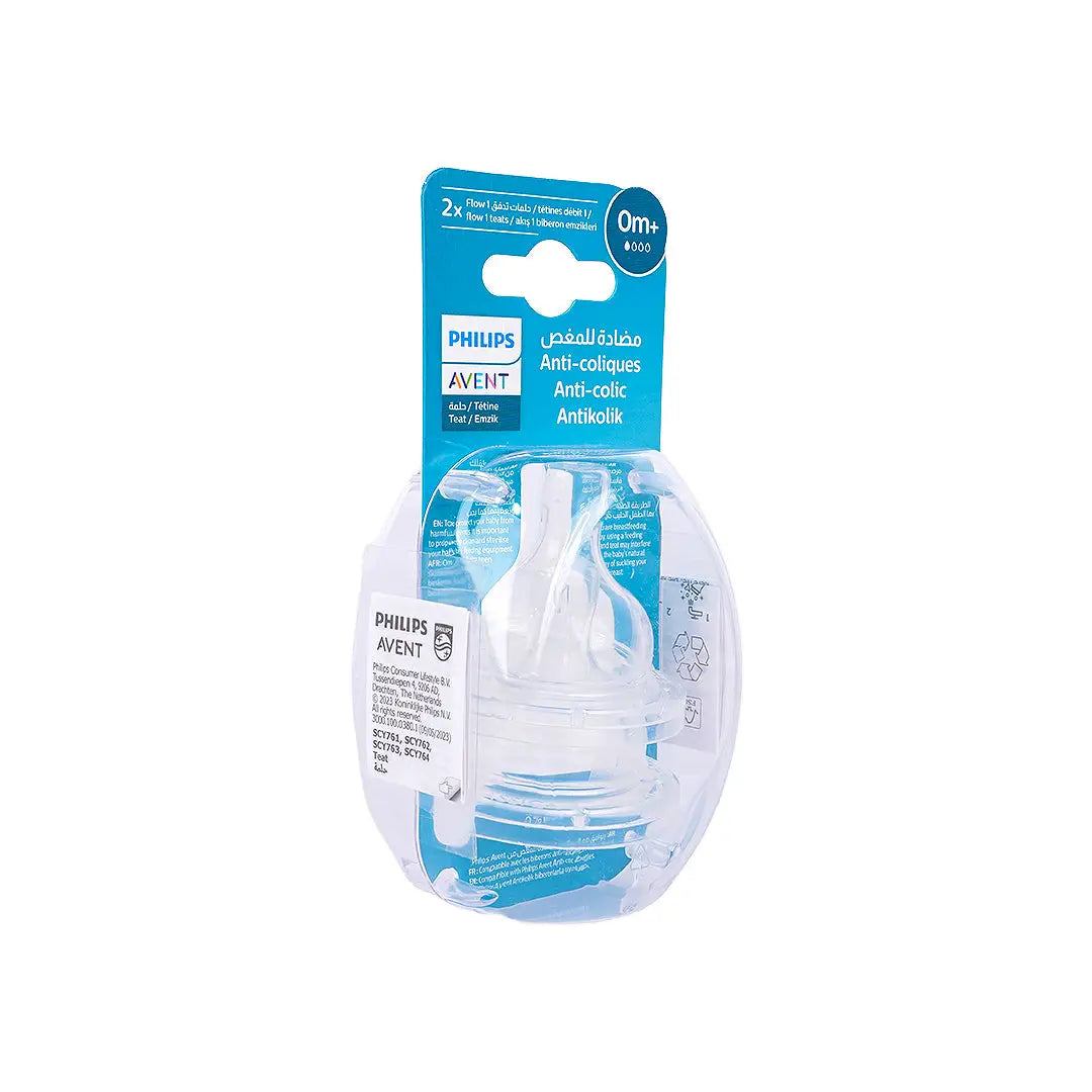 Philips Avent Anti-Colic Teat 1 Drops (0m+) 2pcs-SCY761/02