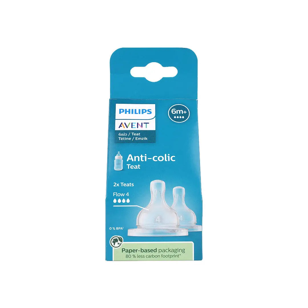 58887-Philips Avent Anti-Colic Teat 4 Drops (6m+) 2pcs-SCY764/02 +2