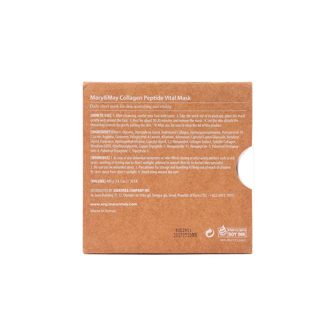 58891-Mary & May Collagen Peptide Vital Mask 400g +9