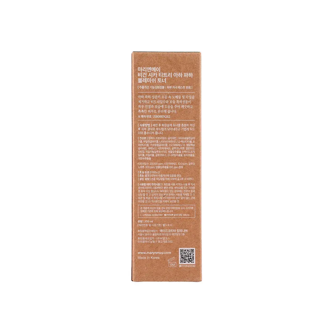 58893-Mary & May Vegan Cica Tea Tree AHA PHA Blemish Toner 200mL +6