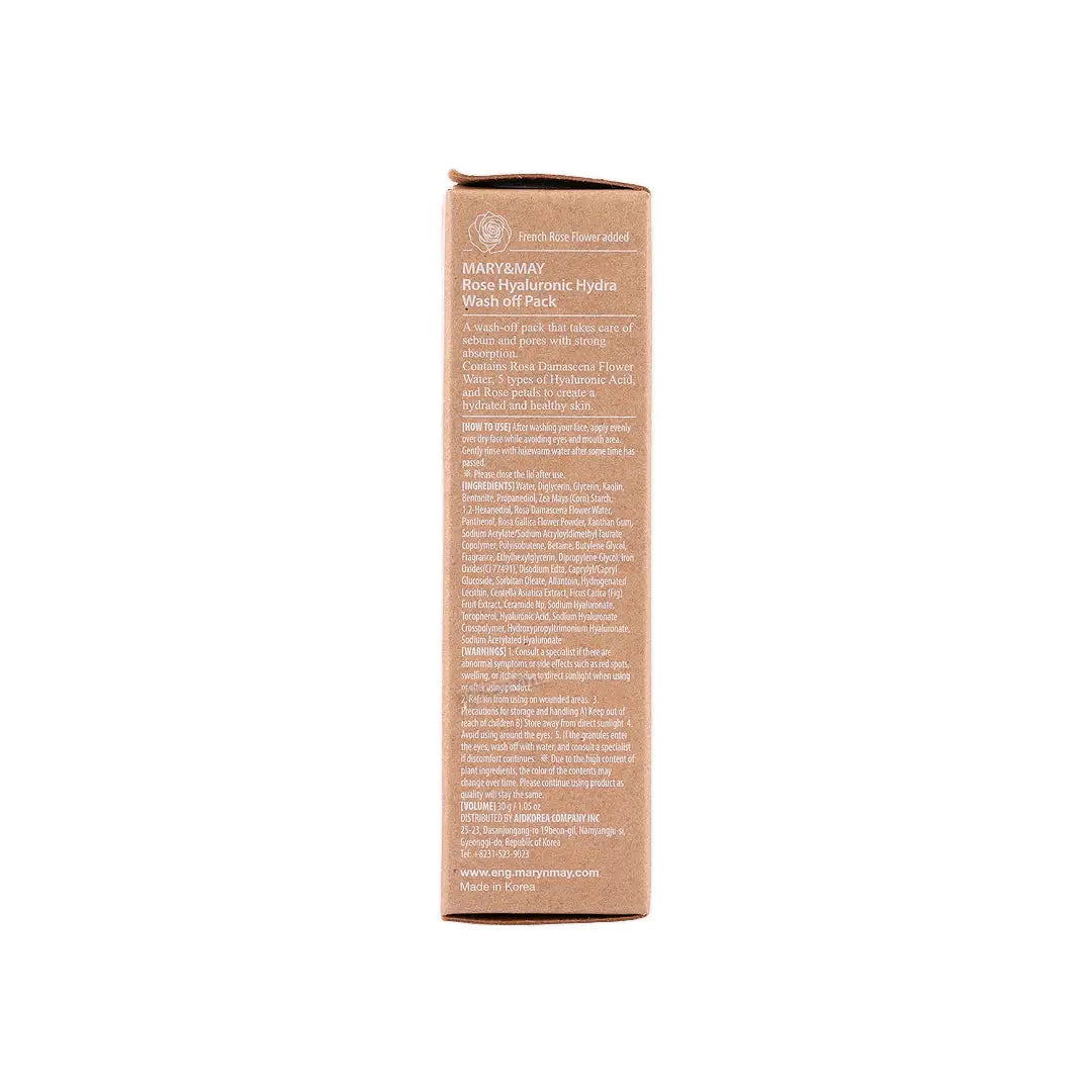 58895-Mary & May Rose Hyaluronic Hydra Wash Off Pack 30g +5