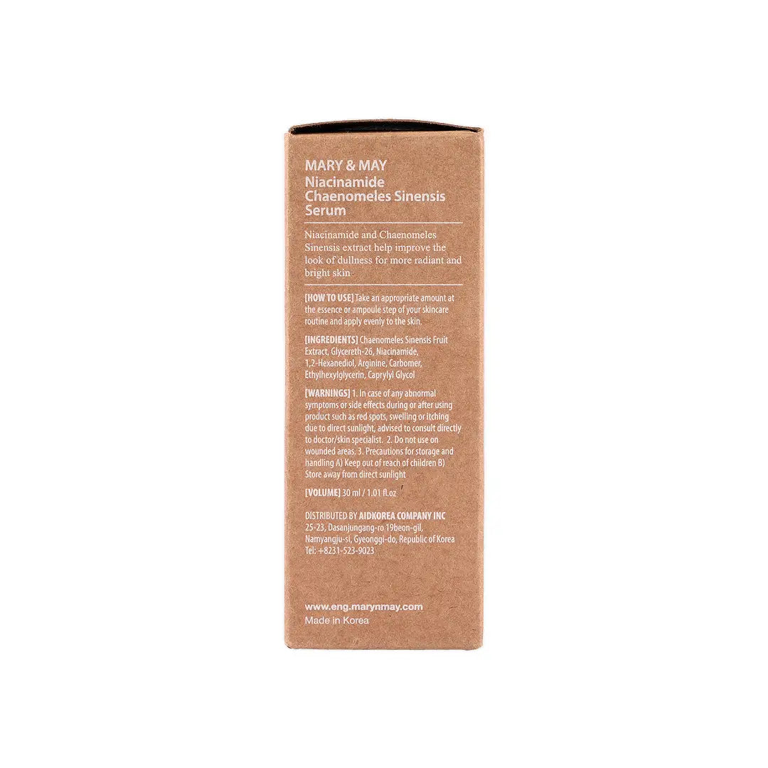 58897-Mary & May Niacinamide + Chaenomeles Sinensis Serum 30mL +5