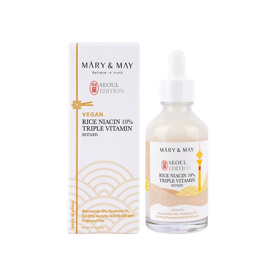 58911-Mary & May Rice Niacin 10% Triple Vitamin Serum 80mL +4