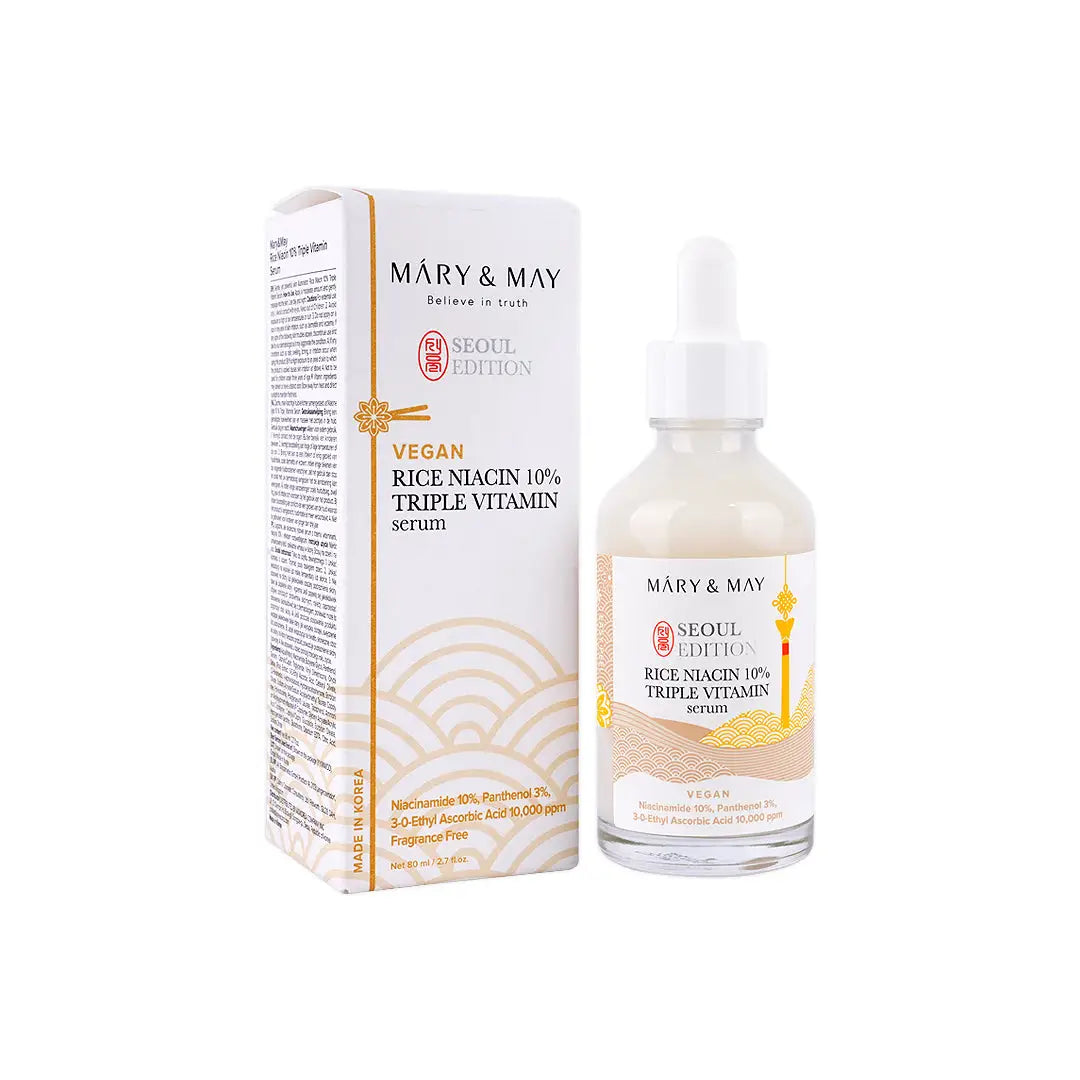 58911-Mary & May Rice Niacin 10% Triple Vitamin Serum 80mL +3