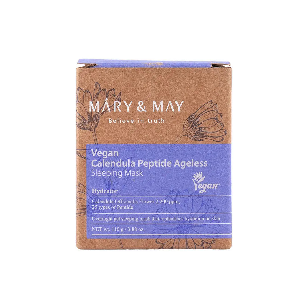 58912-Mary & May Vegan Calendula Peptide Ageles Sleeping Mask 110g 