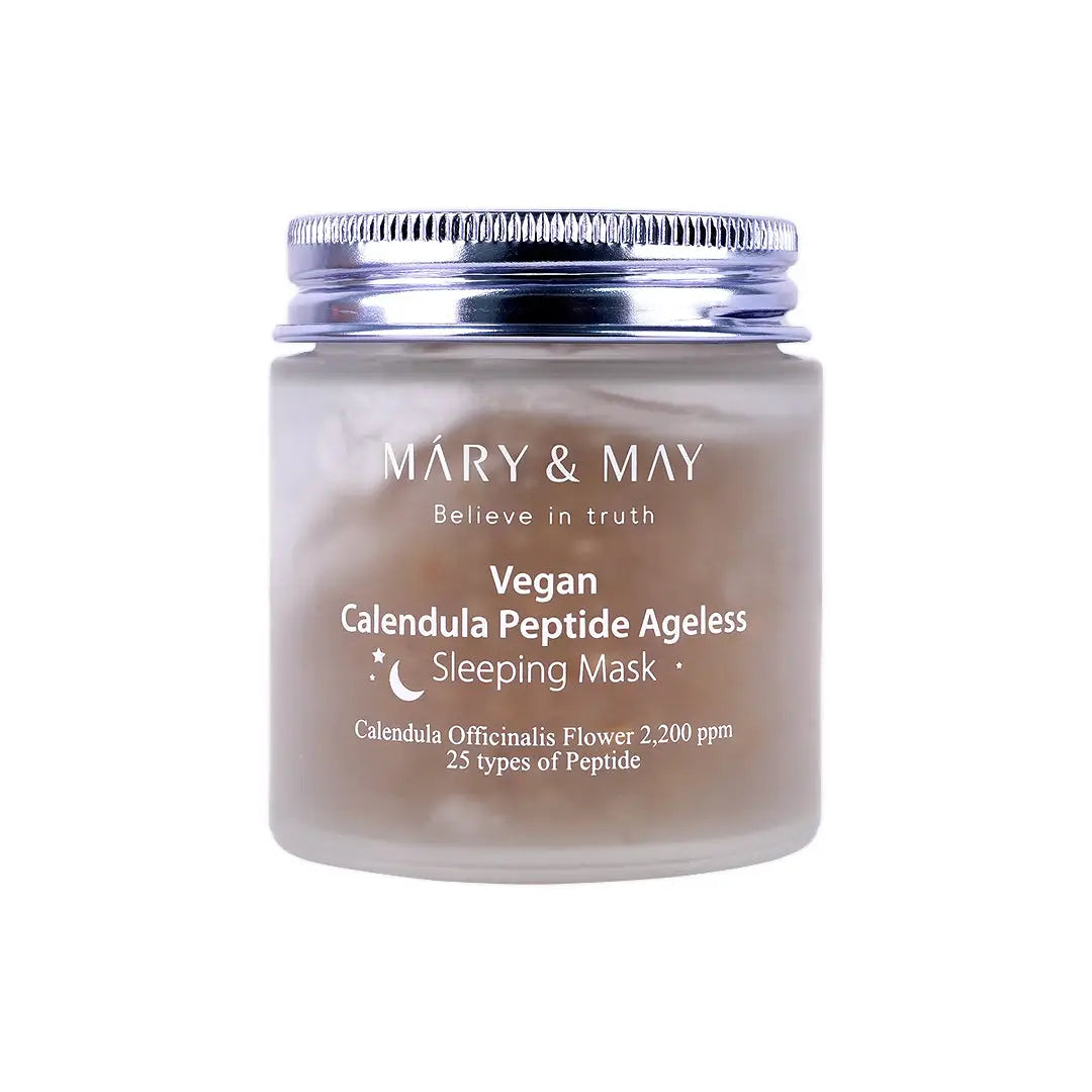 58912-Mary & May Vegan Calendula Peptide Ageles Sleeping Mask 110g +1