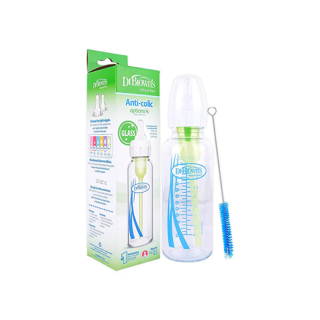 Dr Browns Anti-Colic Narrow Glass Bottle(0m+) 250mL-1348