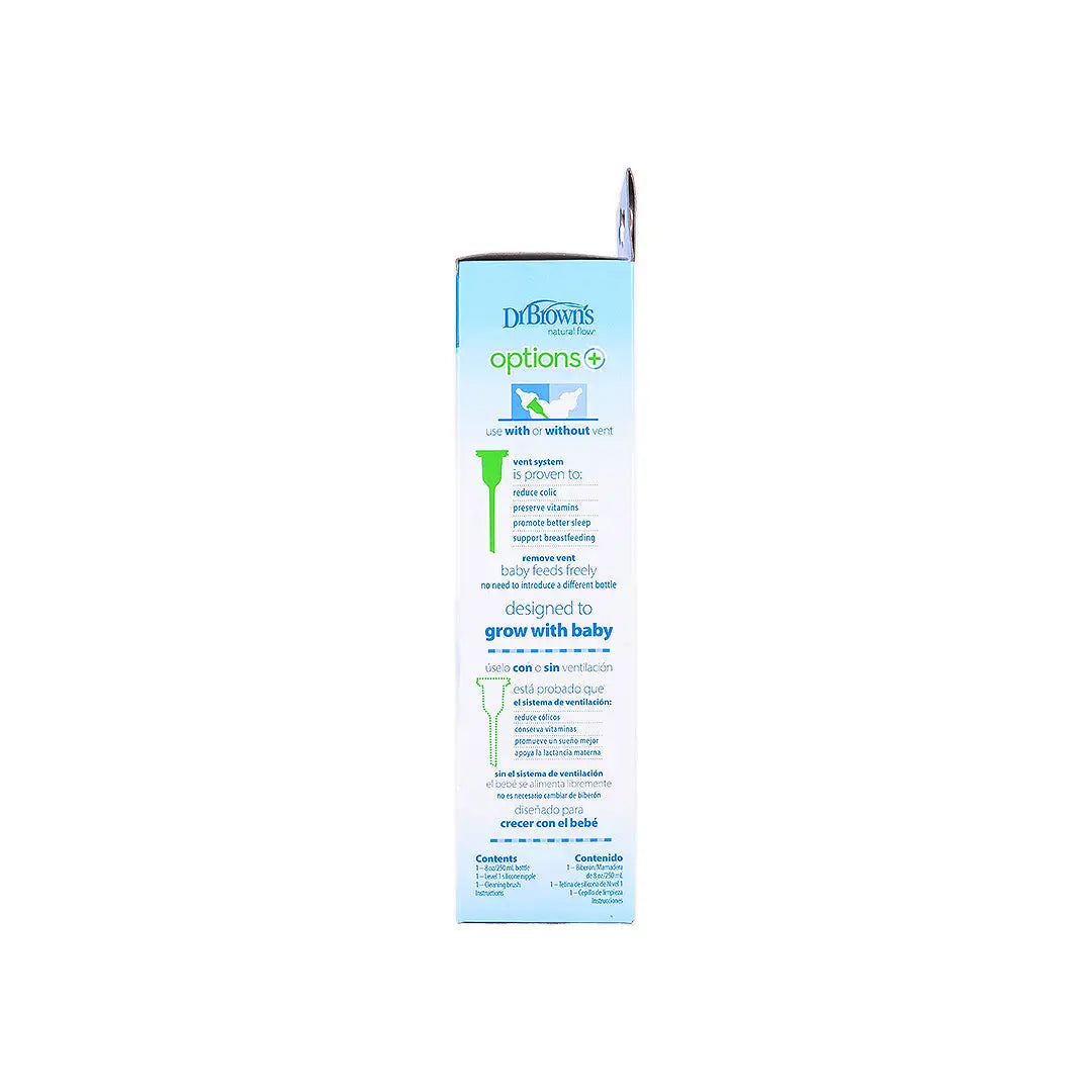 Dr Browns Anti-Colic Narrow Baby Bottle(0m+) 250mL-3955