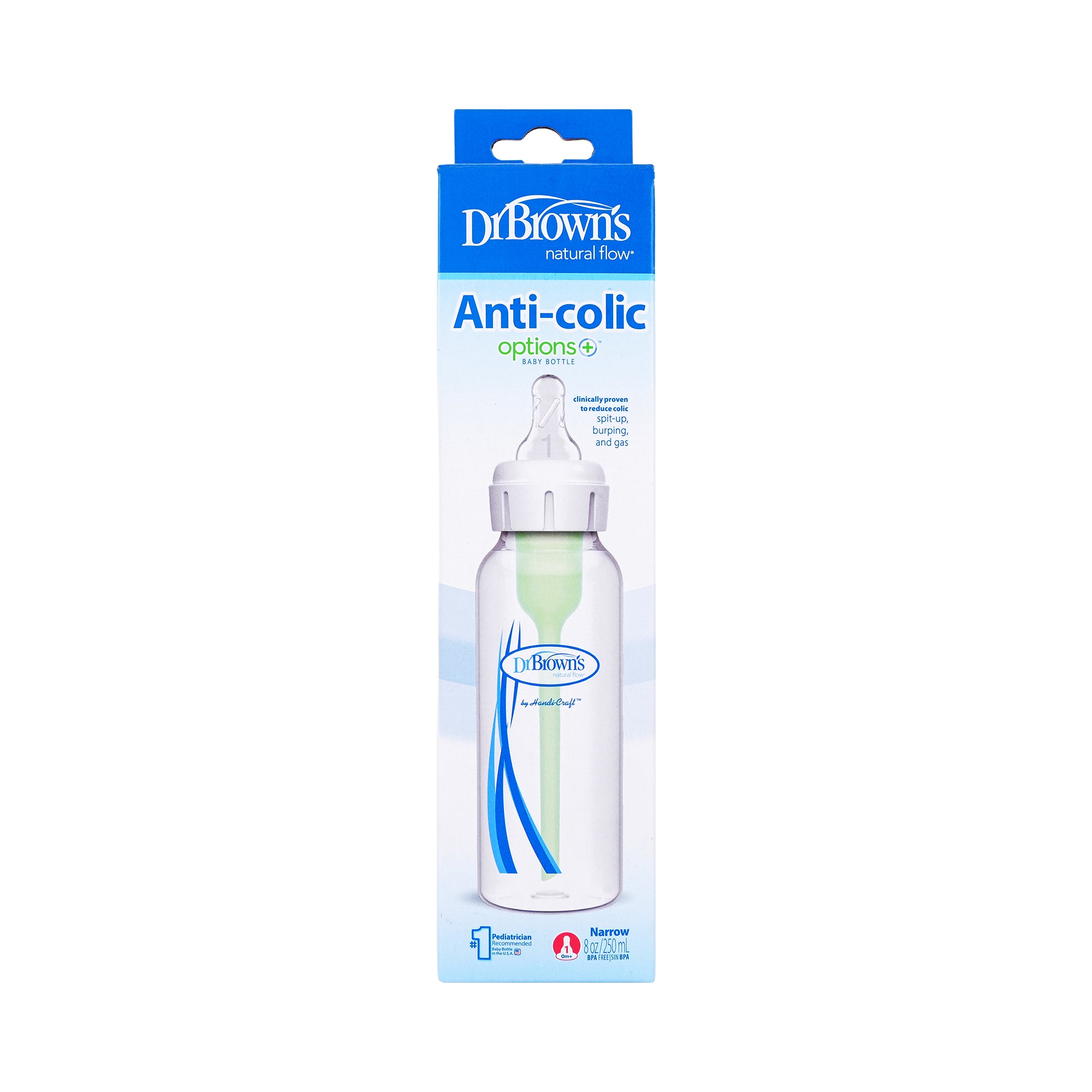 58915-Dr Browns Anti-Colic Narrow Baby Bottle(0m+) 250mL-3955 +2