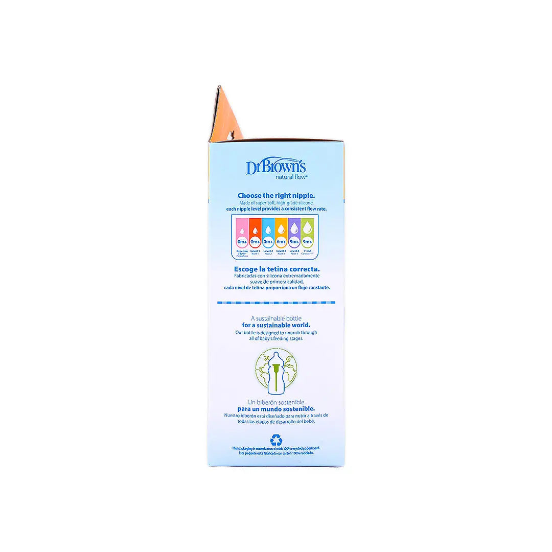 58916-Dr Browns Anti-Colic Wild-Neck Baby Bottle(0m+) 2x150mL-8171 +6