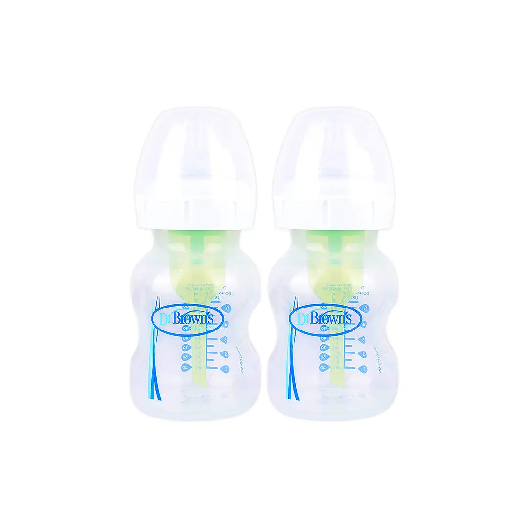 58916-Dr Browns Anti-Colic Wild-Neck Baby Bottle(0m+) 2x150mL-8171 +2