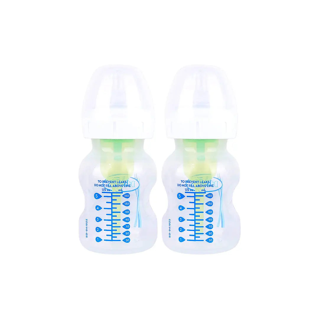 58916-Dr Browns Anti-Colic Wild-Neck Baby Bottle(0m+) 2x150mL-8171 +3