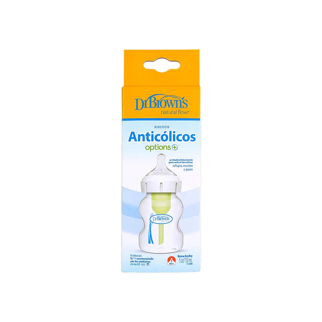 Dr Browns Anti-Colic Wild-Neck Baby Bottle(0m+) 150mL-8164