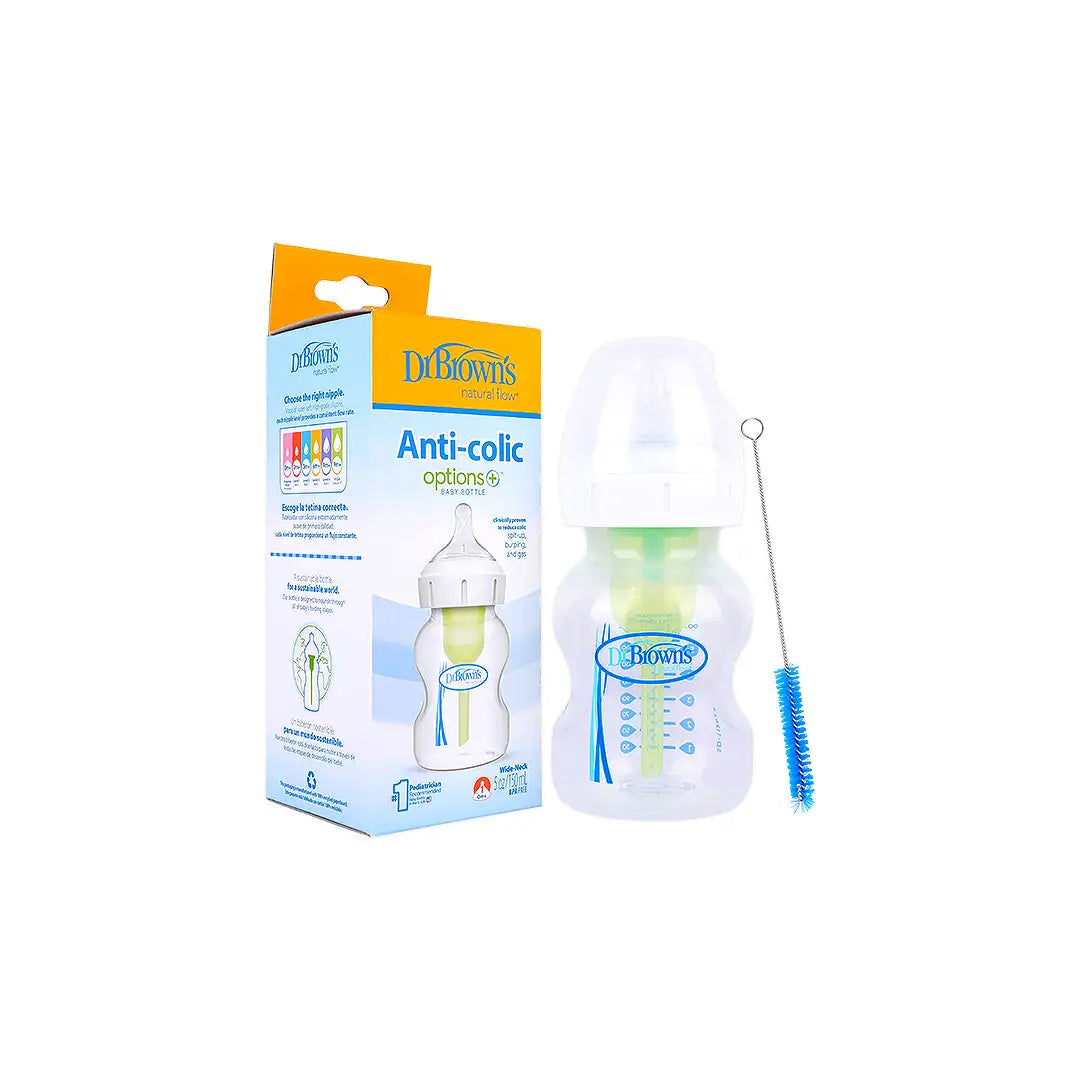 Dr Browns Anti-Colic Wild-Neck Baby Bottle(0m+) 150mL-8164