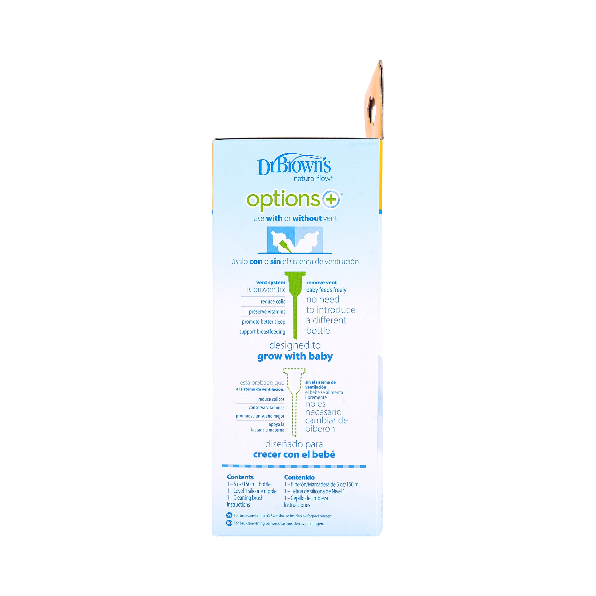 58917-Dr Browns Anti-Colic Wild-Neck Baby Bottle(0m+) 150mL-8164 +4