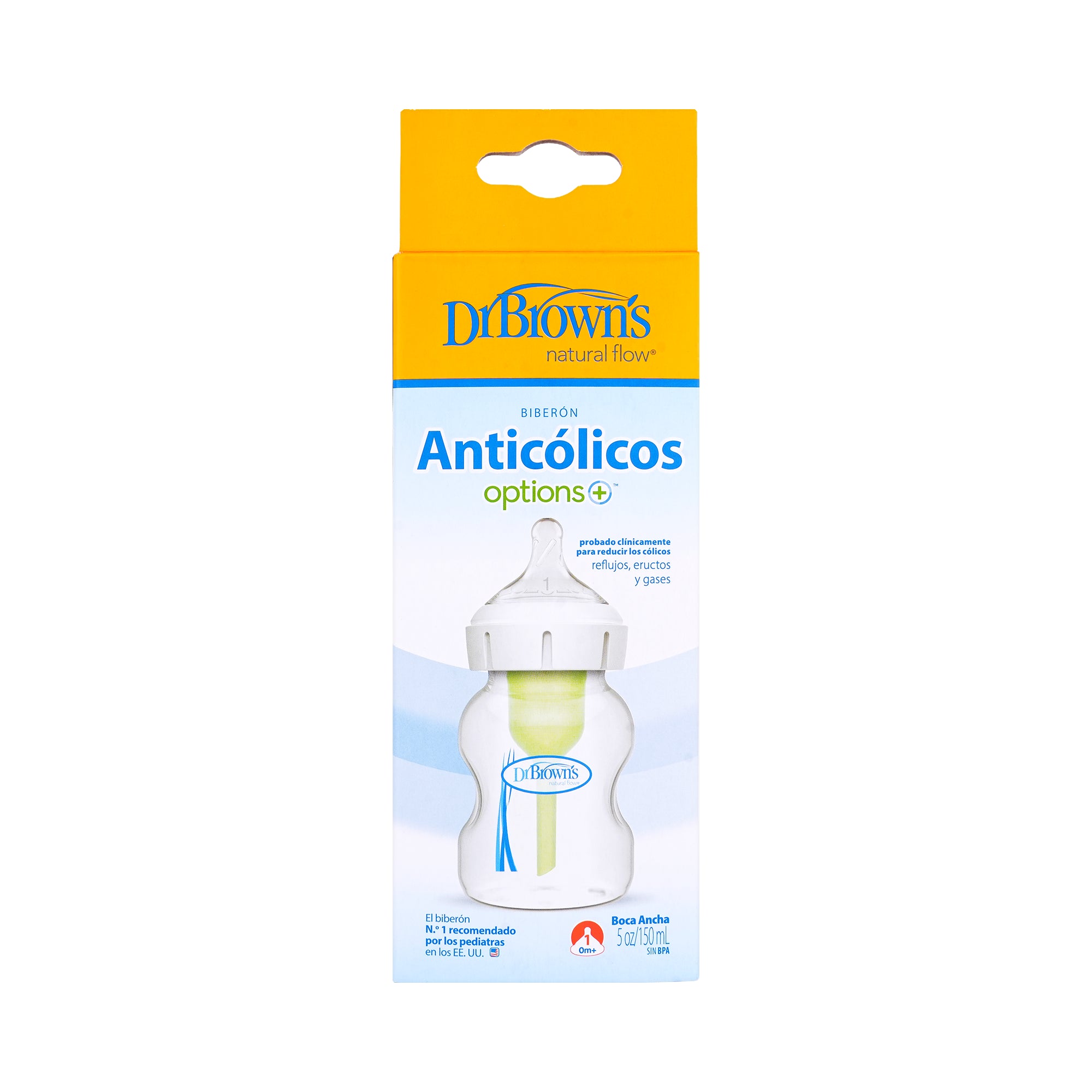 58917-Dr Browns Anti-Colic Wild-Neck Baby Bottle(0m+) 150mL-8164 +3