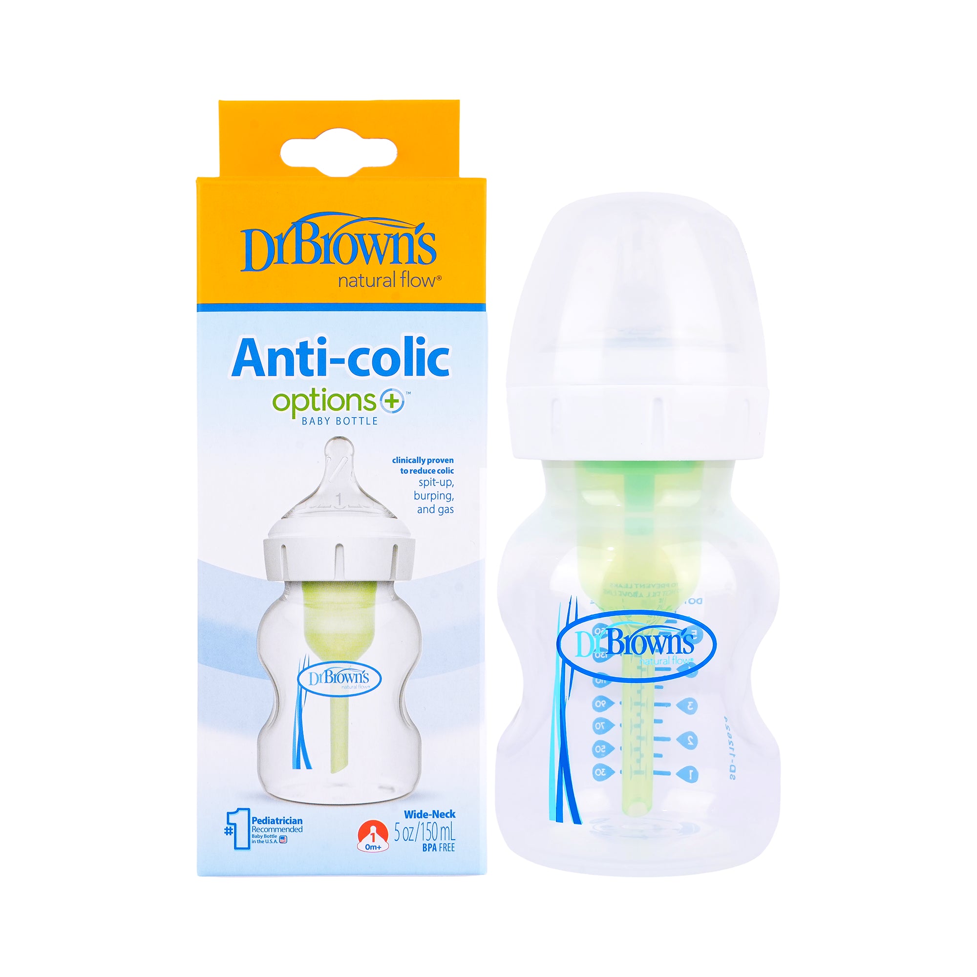 58917-Dr Browns Anti-Colic Wild-Neck Baby Bottle(0m+) 150mL-8164