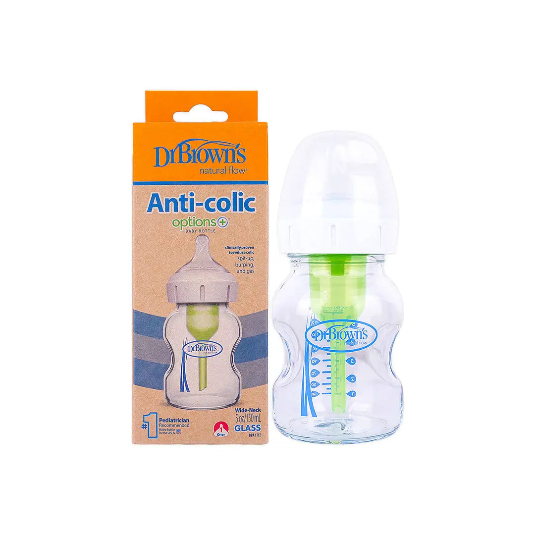 Dr Browns Anti-Colic Wild-Neck Glass Bottle(0m+) 150mL-7082